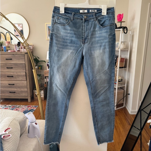 Kensie high waisted skinny light wash denim jeans - Picture 2 of 4